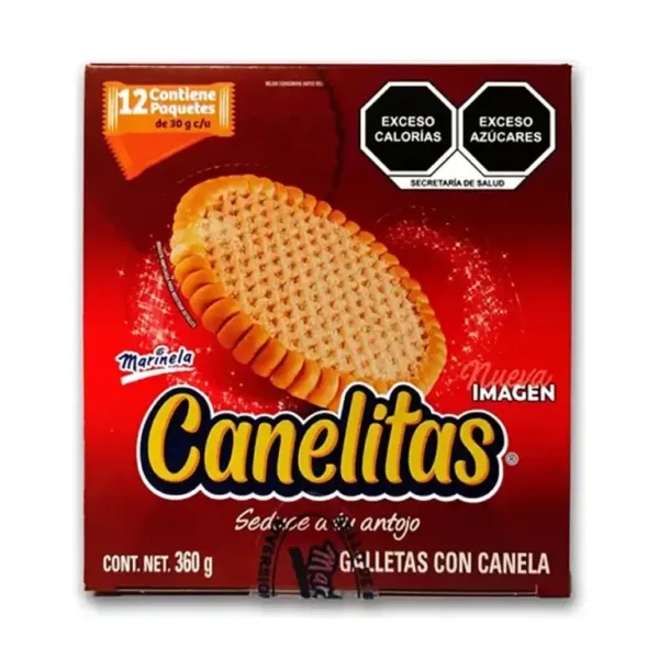 Caja de 12pzas de Galletas Canelitas Marinela