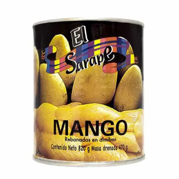 Mango en Almibar En Rebanadas de 800gr marca El Sarape