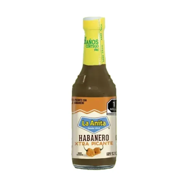 Salsa Xtra Picante Habanero 120ml marca La Anita