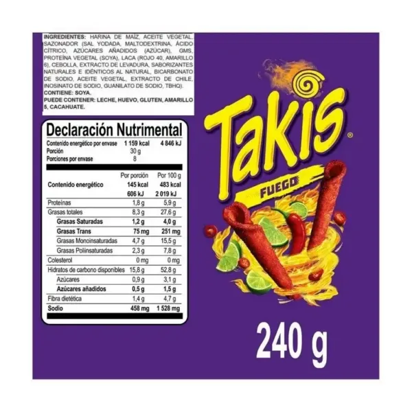 Takis Fuego 62Grs Barcel